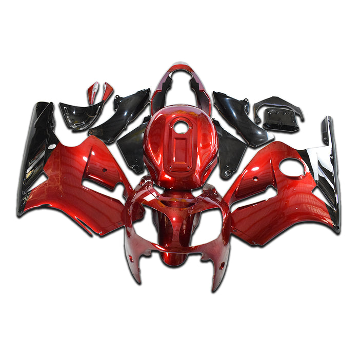 Injection Mold Fairing kit Fit for  2000-2001 ZX12R Red Black N001