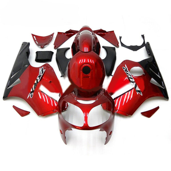 Injection Mold Fairing kit Fit for  2000-2001 ZX12R Red Black N001