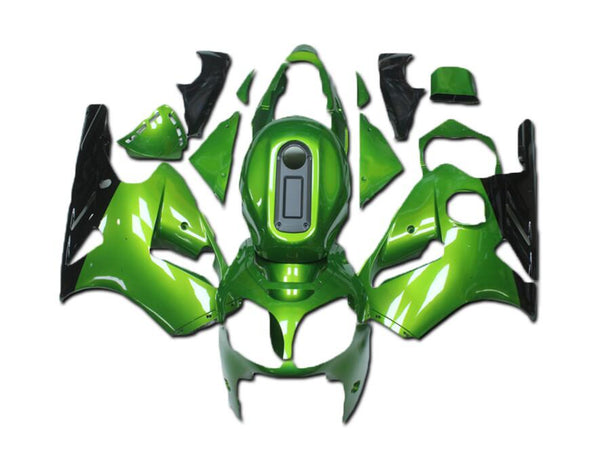Injection Mold Fairing kit Fit for  2000-2001 ZX12R Green Black N002