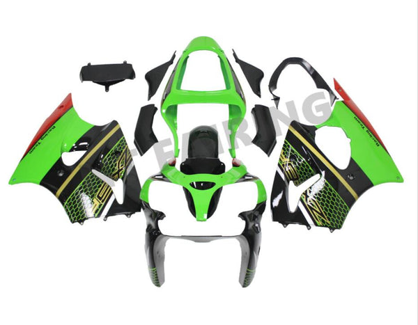 US STOCK NT Aftermarket Injection ABS Plastic Fairing Fit for ZX6R 636 2000-2002 Green Black N048 Available in CA