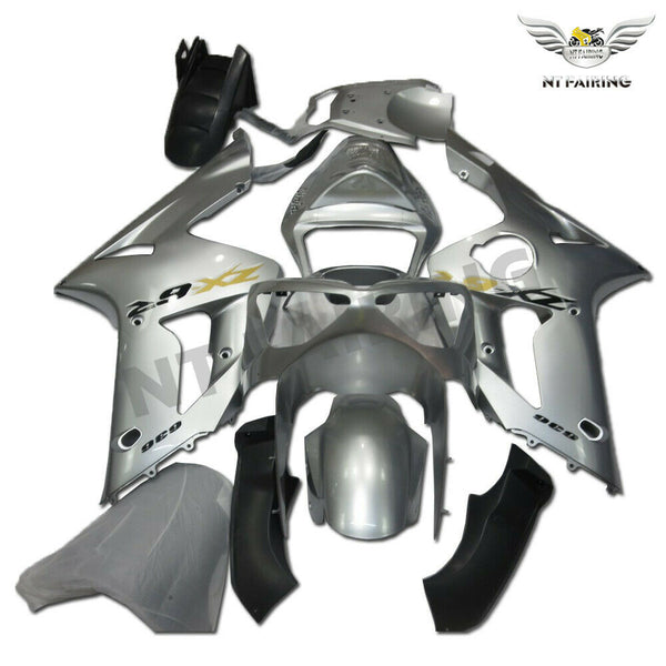 NT Aftermarket Injection ABS Plastic Fairing Fit for ZX6R 636 2003-2004 Silver N027