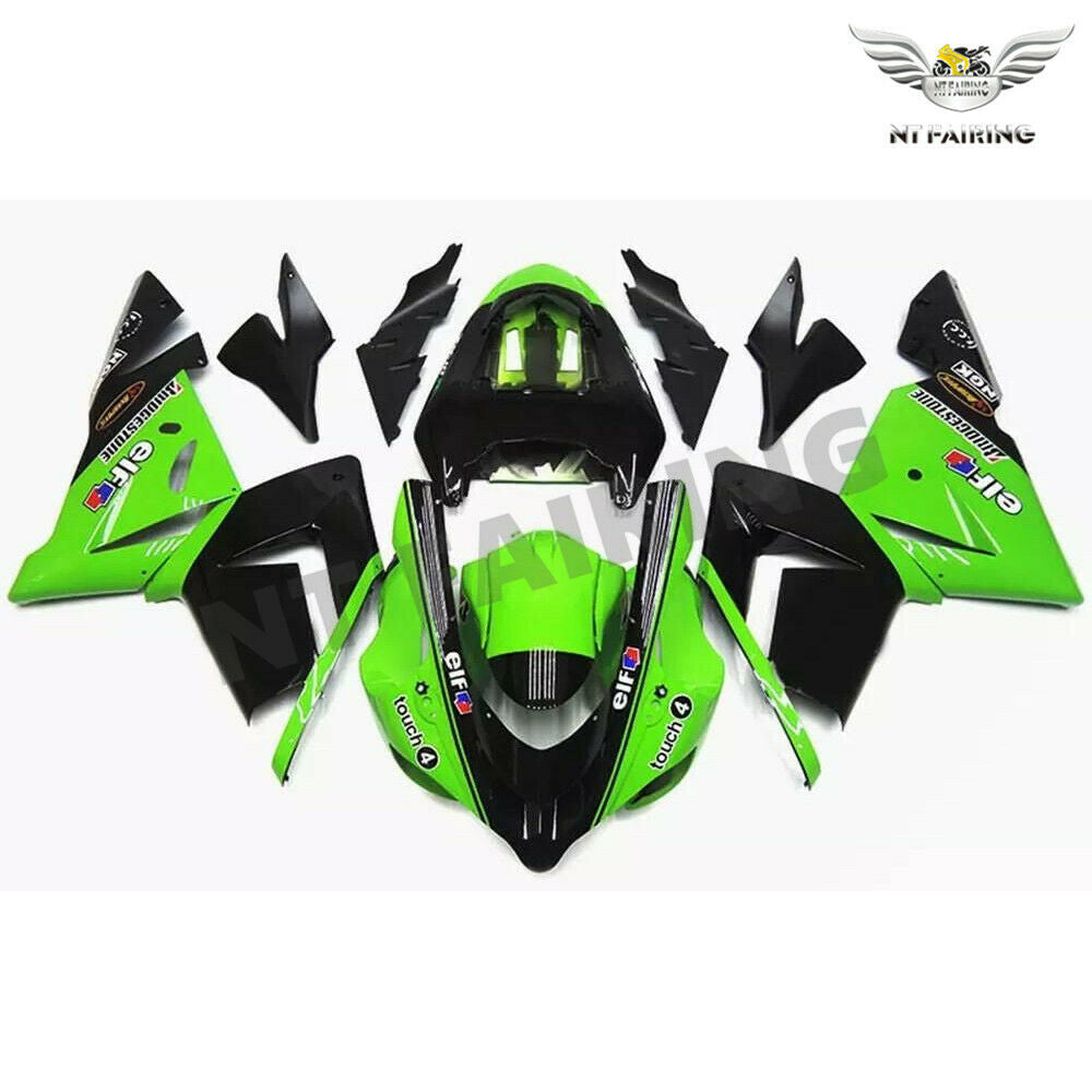 NT Fairing Fit for Kawasaki 2004-2005 ZX-10R N009- Green Black | ABS Injection