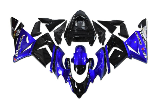 NT Aftermarket Injection ABS Plastic Fairing Fit for ZX10R 2004-2005 Blue Black N049