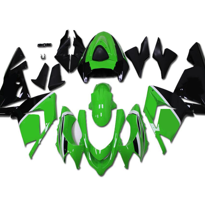 NT Aftermarket Injection ABS Plastic Fairing Fit for ZX10R 2004-2005 Green Black N027