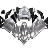 NT Aftermarket Injection ABS Plastic Fairing Fit for ZX10R 2004-2005 Silver Black N035