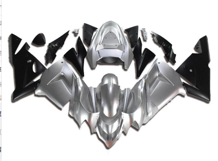 NT Fairing Fit for Kawasaki 2004-2005 ZX-10R N035- Silver Black | ABS Injection