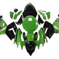 US STOCK NT Aftermarket Injection ABS Plastic Fairing Fit for ZX10R 2004-2005 Green Black T050 Available in CA