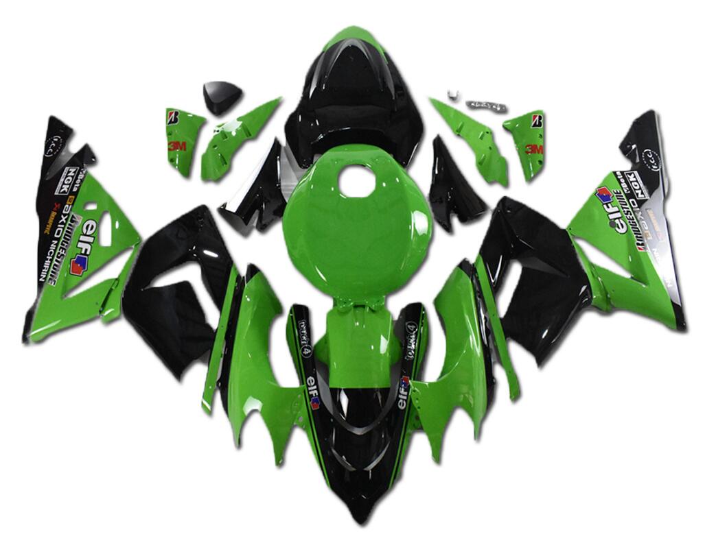 NT Fairing Fit for Kawasaki 2004-2005 ZX-10R T050- Green Black | ABS Injection, US Stock