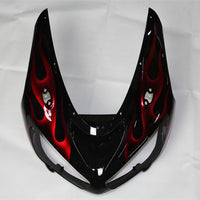 US STOCK NT Aftermarket Injection ABS Plastic Fairing Fit for ZX6R 636 2005-2006 Black Red Flame N022 Available in TX
