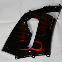 US STOCK NT Aftermarket Injection ABS Plastic Fairing Fit for ZX6R 636 2005-2006 Black Red Flame N022 Available in TX