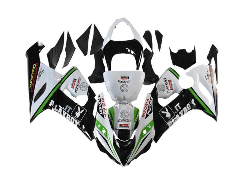 NT Fairing Fit for Kawasaki 2005-2006 ZX-6R N050- White Black Green | ABS Injection
