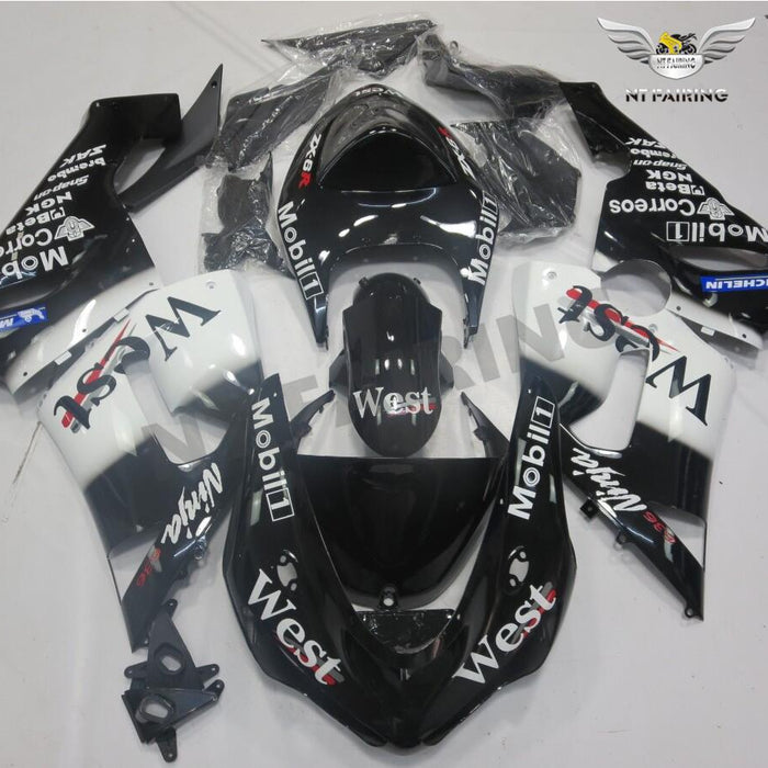 NT White Black Plastic Injection Fairing Fit for  2005 2006 ZX6R 636 N051