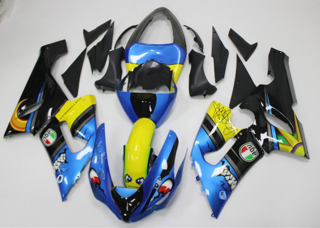 NT Fairing Fit for Kawasaki 2005-2006 ZX-6R N060- Shark | ABS Injection