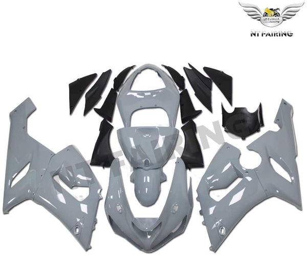 NT Aftermarket Injection ABS Plastic Fairing Fit for ZX6R 636 2005-2006 Nardo Gray