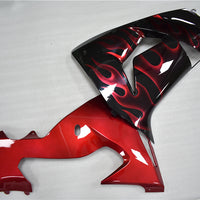 NT Aftermarket Injection ABS Plastic Fairing Fit for ZX10R 2006-2007 Black Red Flame N008
