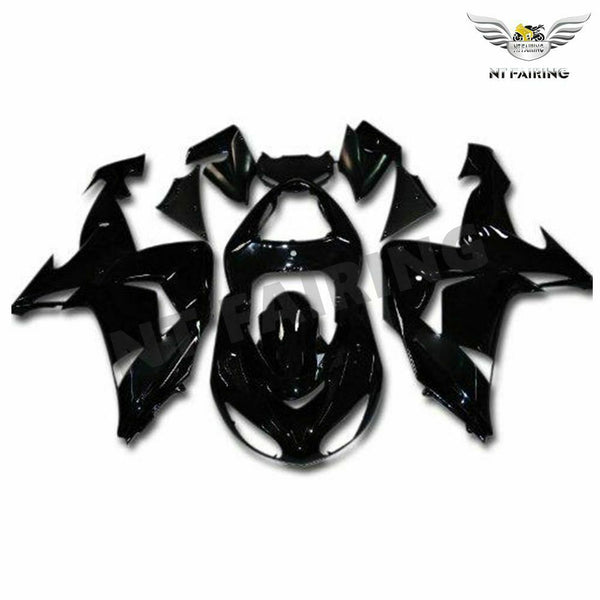 US STOCK NT Aftermarket Injection ABS Plastic Fairing Fit for ZX10R 2006-2007 Glossy Black N016 Available in CA
