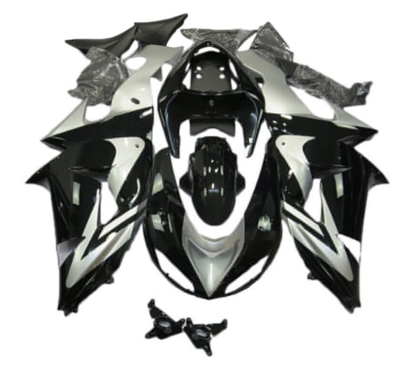 NT Aftermarket Injection ABS Plastic Fairing Fit for ZX10R 2006-2007 Black Gray N030