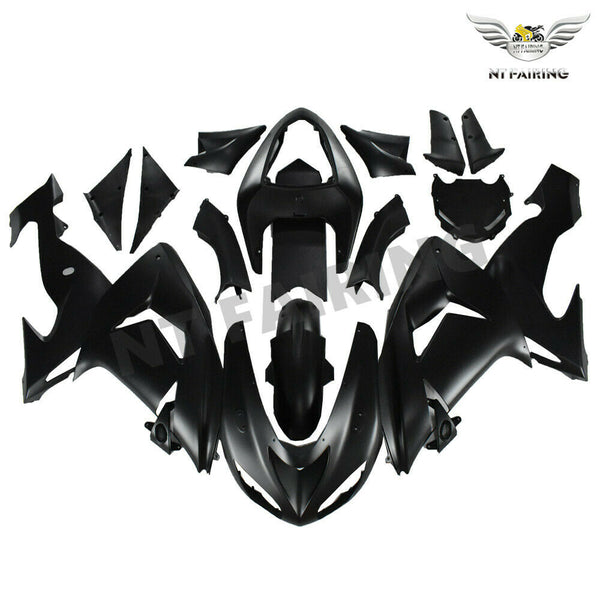NT Aftermarket Injection ABS Plastic Fairing Fit for ZX10R 2006-2007 Matte Black N045