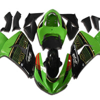NT Aftermarket Injection ABS Plastic Fairing Fit for ZX10R 2006-2007 Green Black Red N047