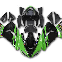 NT Aftermarket Injection ABS Plastic Fairing Fit for ZX10R 2006-2007 Green Black N054