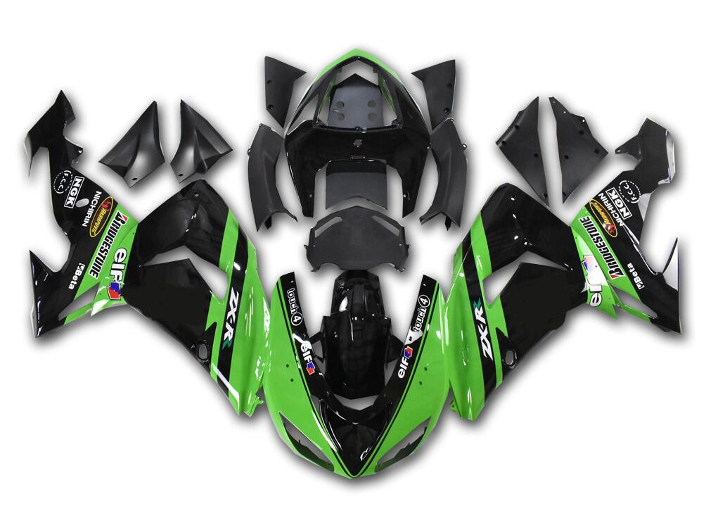 NT Fairing Fit for Kawasaki 2006-2007 ZX-10R N054- Green Black | ABS Injection