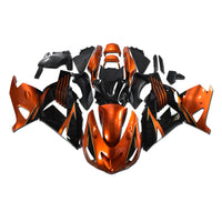 NT Injection Plastic Fairing With Seat Cover Fit for 2006-2011 ZX14R Orange Black N014