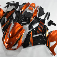 NT Injection Plastic Fairing With Seat Cover Fit for 2006-2011 ZX14R Orange Black N014