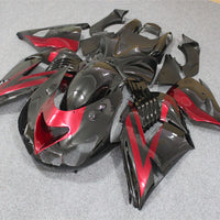 NT Aftermarket Injection ABS Plastic Fairing Fit for ZX14R 2006-2011 Black Red N005