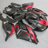 NT Aftermarket Injection ABS Plastic Fairing Fit for ZX14R 2006-2011 Black Red N005