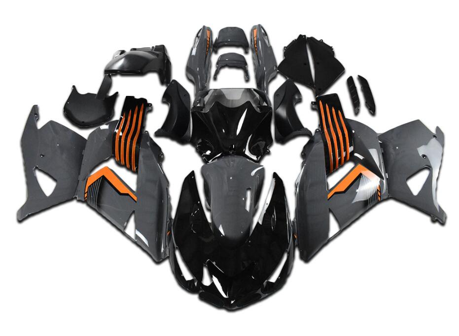 NT Fairing Fit for Kawasaki 2006-2011 ZX-14R N049- Gray Black Orange | ABS Injection, US Stock