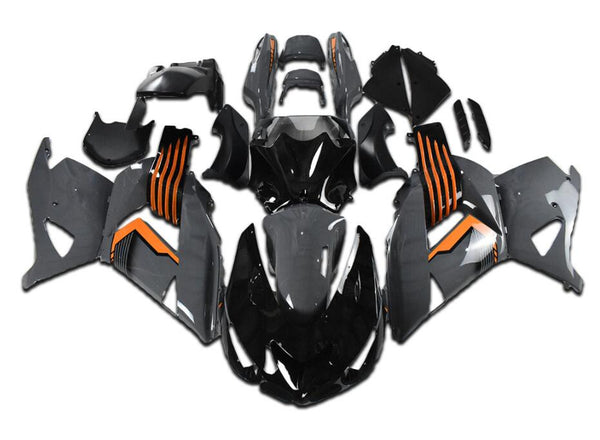 NT Aftermarket Injection ABS Plastic Fairing Fit for ZX14R 2006-2011 Gray Black Orange N049