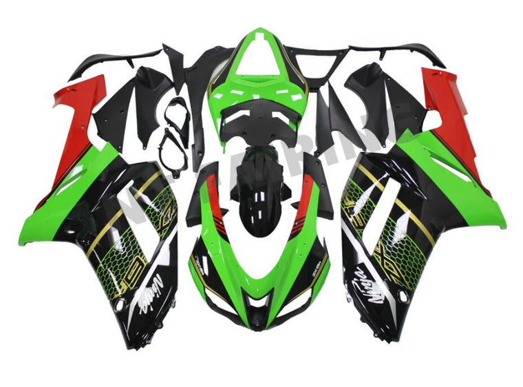 NT Fairing Fit for Kawasaki 2007-2008 ZX-6R N058- Green Black | ABS Injection, US Stock