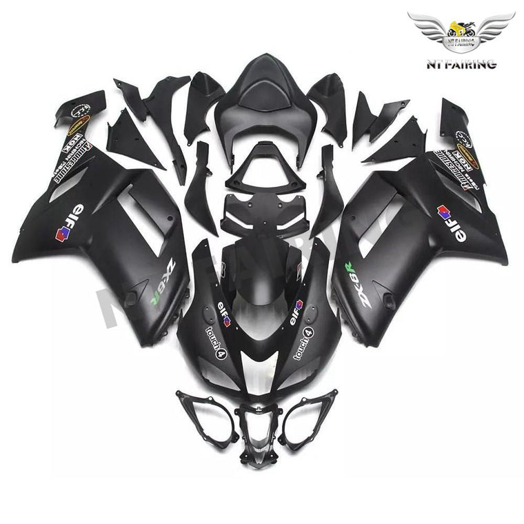 NT Fairing Fit for Kawasaki 2007-2008 ZX-6R N038- Matte Black | ABS Injection