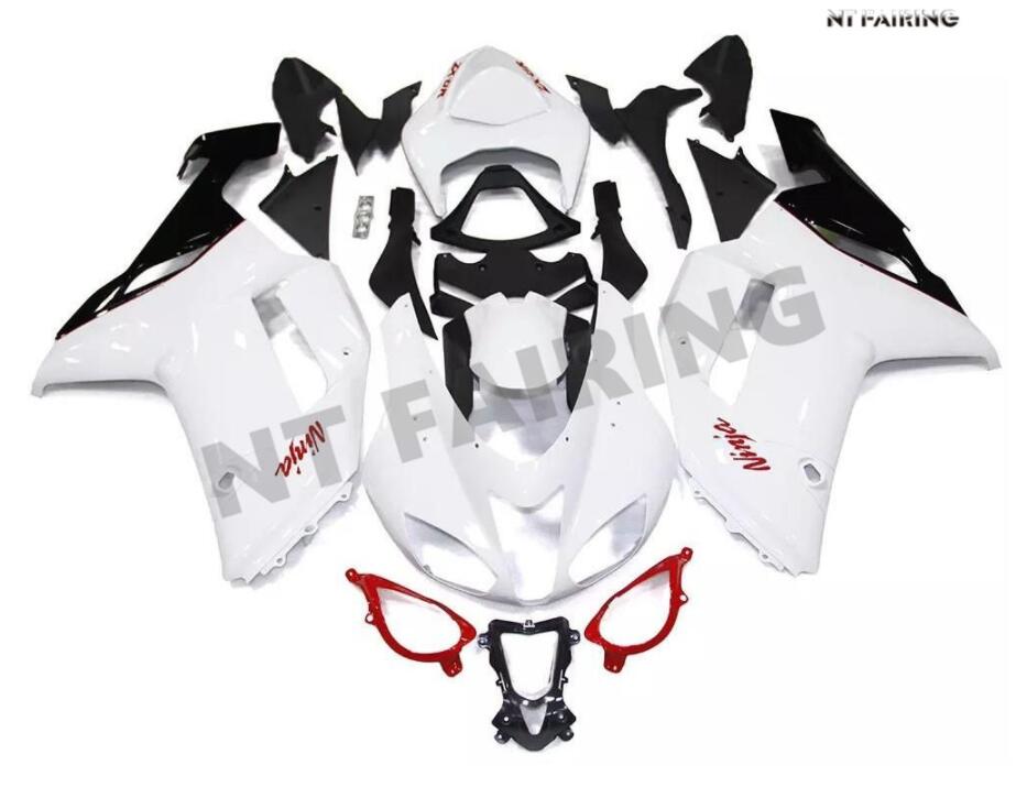 NT Fairing Fit for Kawasaki 2007-2008 ZX-6R N046- White | ABS Injection