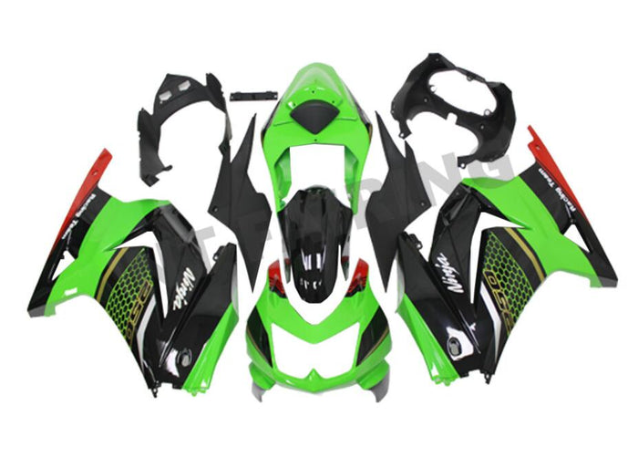 US STOCK NT Aftermarket Injection ABS Plastic Fairing Fit for EX250 2008-2012 Green Black N076 Available in CA
