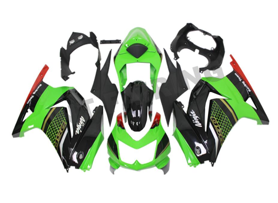 NT Fairing Fit for Kawasaki 2008-2012 EX250 N076- Green Black | ABS Injection, US Stock