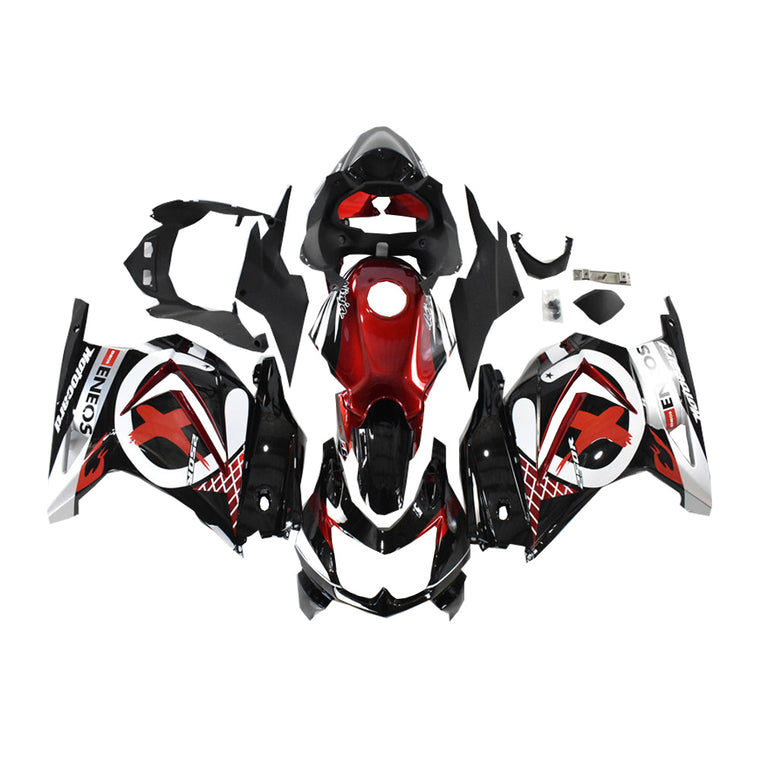 US STOCK NT Fairing Fit for 2008-2012 EX250 250R Plastic New Injection Black Red White T078 Available in CA