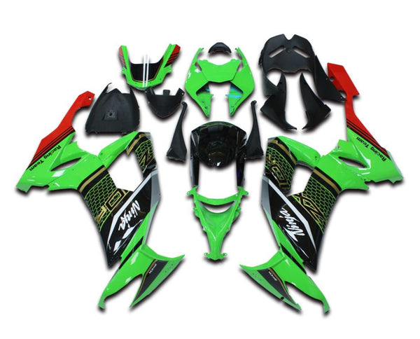 NT Aftermarket Injection ABS Plastic Fairing Fit for ZX10R 2008-2010 Green Black N052