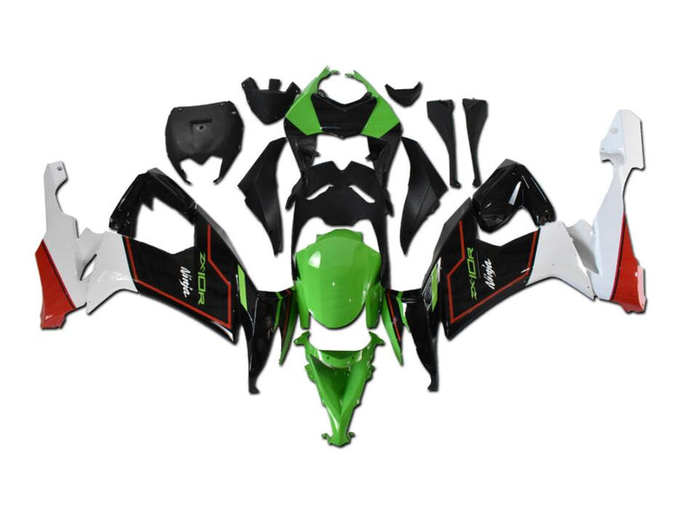 NT Fairing Fit for Kawasaki 2008-2010 ZX-10R N057- Green Black White | ABS Injection