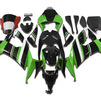 US STOCK NT Aftermarket Injection ABS Plastic Fairing Fit for ZX10R 2008-2010 Green Black Red N055 Available in CA