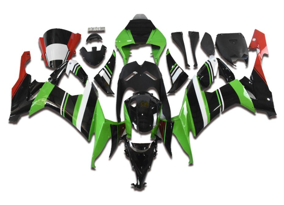 NT Fairing Fit for Kawasaki 2008-2010 ZX-10R N055- Green Black Red | ABS Injection