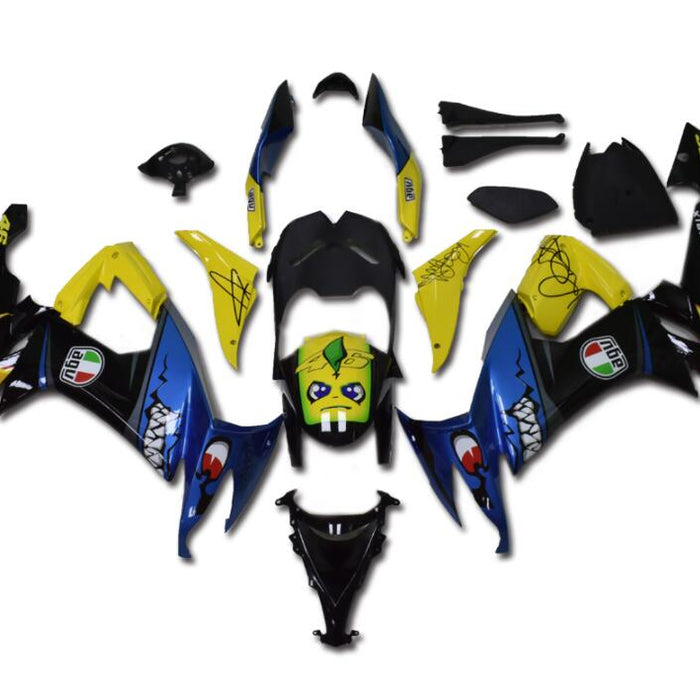 NT Aftermarket Injection ABS Plastic Fairing Fit for ZX10R 2008-2010 Blue Shark N056