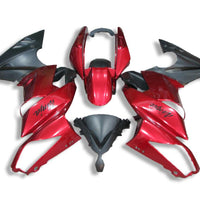 Plastic Black Fit for  Ninja 650R ER-6f 2009 2010 2011 Fairing Kit Red Black N011