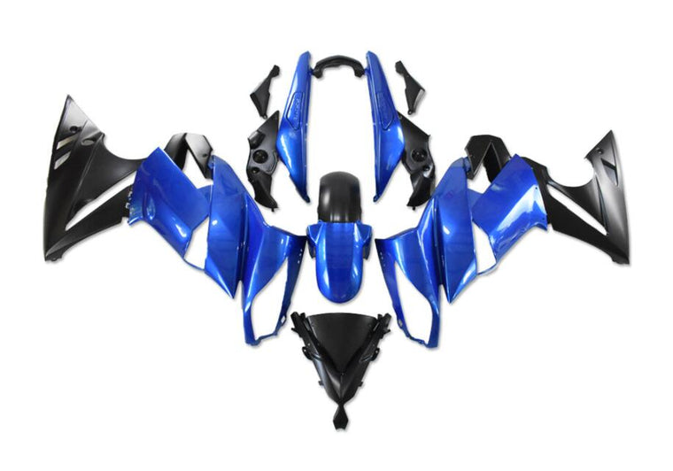 NT Fairing Fit for Kawasaki 2009-2011 EX650R N013- Black Er 6f Blue Black | ABS