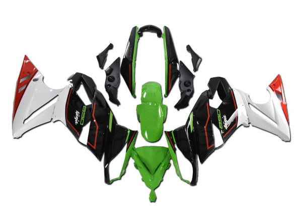 NT Aftermarket ABS Plastic Fairing Fit for EX650R 2009-2011 Green Black White N016