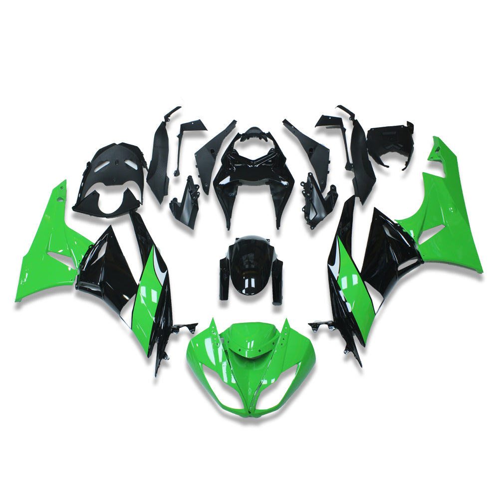 NT Fairing Fit for Kawasaki 2009-2012 ZX-6R N013- Black Green | ABS Injection