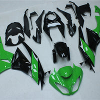 US STOCK NT Aftermarket Injection ABS Plastic Fairing Fit for ZX6R 636 2009-2012 Black Green N013 Available in CA