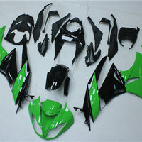 US STOCK NT Aftermarket Injection ABS Plastic Fairing Fit for ZX6R 636 2009-2012 Black Green N013 Available in CA