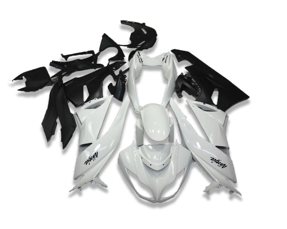 NT Fairing Fit for Kawasaki 2009-2012 ZX-6R N046- White Black | ABS Injection