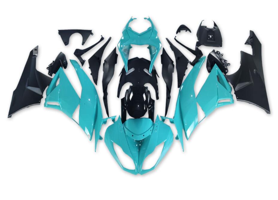 NT Fairing Fit for Kawasaki 2009-2012 ZX-6R N051- Teel Black | ABS Injection